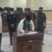 Bupati Agam, Indra Catri sedang menandatangani nota kesepakatan Perda tentang Pembentukan Nagari, Jumat (18/12). (antarasumbar/Yusrizal.)