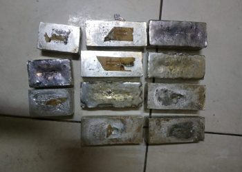 Barang Bukti Timah Batangan (Foto: Polsek Sei Beduk)