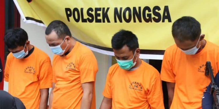 Empat Pelaku Curat Dibekuk Tim Reskrim Polsek Nongsa (16/12/2020)
