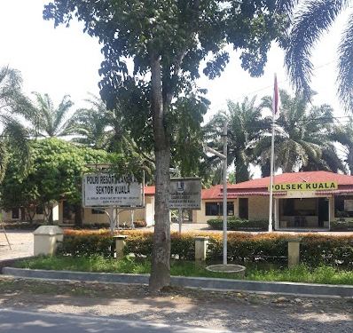 Mapolsek Kuala di Langkat Hulu. (Foto : Putra Bangun).