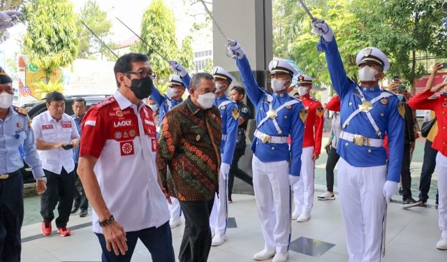 Menkumham RY Yasonna H. Laoly Melakukan Kunjungan Kerja di Kota Tanjungpinang. (Foto : Ferianda).