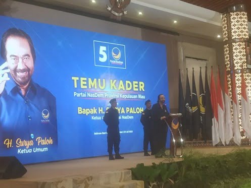 Ketua Umum Partai Nasional Demokrasi (NasDem) Surya Paloh. (Foto : Muhammad Ikhsan).