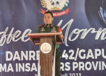 Komandan Korem 042/Gapu Brigadir Jenderal TNI Supriono. (Foto : Dokumentasi).