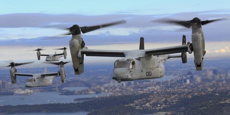 Tiga Marinir AS Tewas Pesawat Osprey Jatuh di Utara Australia. (Foto : Internet).