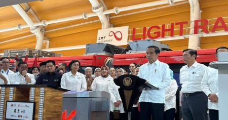 Presiden Jokowi Resmikan LRT Terintegrasi Jabodebek, 28 Agustus 2023.