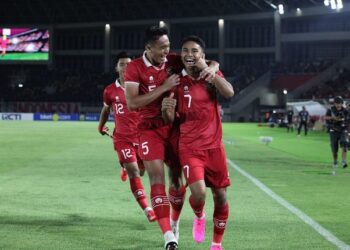Marselino Ferdinan pemain Tmnas Indonesia turut mencetak dua gol. (Foto : Internet).