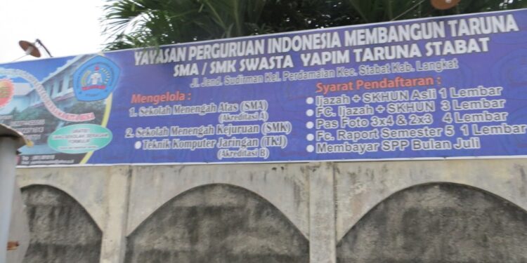 yayasan Perguruan Indonesia Membangun Taruna Stabat.