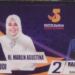 Spanduk atau alat peraga kampanye partai NasDem berfoto Marlin Agustina. (Foto/Ikhsan).