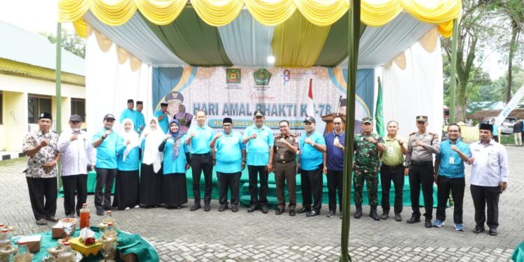 Plt Bupati Langkat H.Syah Afandin SH hadir di acara resepsi.(Foto/Diskominfo).