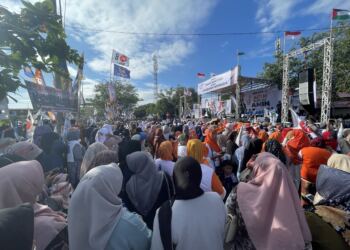 Anies Baswedan menggelar kampanye akbar di Stadion Dimurthala, Lampineung, Banda Aceh. (Poto/Net).