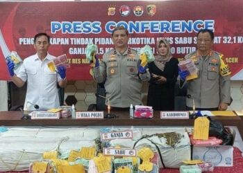 Wakapolda Aceh, Brigjen Pol Armia Fahmi, dalam konferensi pers. (Foto/Dok).