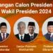 Ketiga pasangan calon presiden dan wakil calon presiden. (Foto/Dokumentasi).