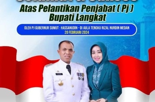 H.M.Faisal Hasrimy AP MAP resmi dilantik sebagai Pj.Bupati Langkat,. (Foto/SupriDI).