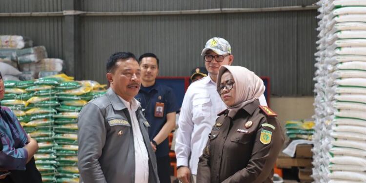 Penjabat (Pj) Bupati Garut, Barnas Adjidin, meninjau secara langsung. (Foto/Wawan).