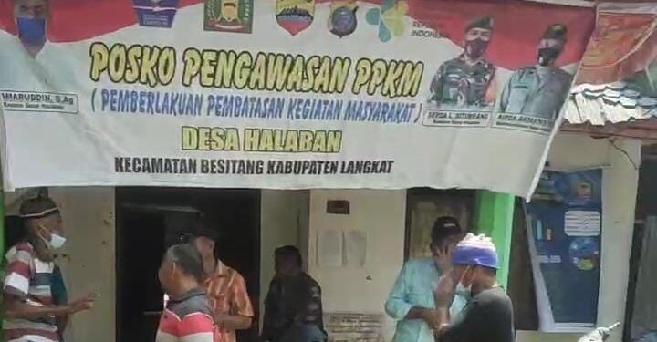 Kantor Kepala Desa Halaban, Kecamatan Besitang, Kabupaten Langkat. (Foto/Dokumentasi).