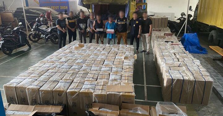 Jutaan Batang Rokok Ilegal yang berhasil diamankan oleh pihak Bewa Cukai Langsa. (Foto/Dokumentasi).