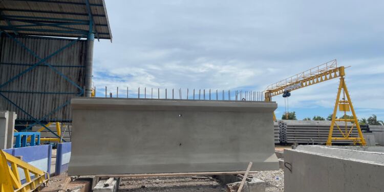 Progres pengerjaan Jembatan Layang (Fly Over) Sei Ladi. (Foto/Humas).