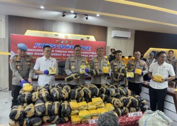 Polda Aceh Gagalkan Penyeludupan 31 Kg Sabu Dan 370 Kg Ganja. (Foto/Dokumentasi).