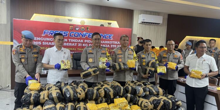 Polda Aceh Gagalkan Penyeludupan 31 Kg Sabu Dan 370 Kg Ganja. (Foto/Dokumentasi).