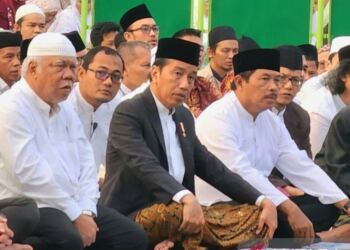 Presiden Jokowi merayakan Idul Adha. (Foto/Istimewa.