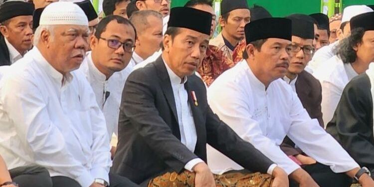 Presiden Jokowi merayakan Idul Adha. (Foto/Istimewa.