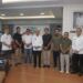 Bupati Asahan H. Surya, BSc menerima audiensi Serikat Media Siber Indonesia (SMSI) Kabupaten Asahan. (foto/sabungan)