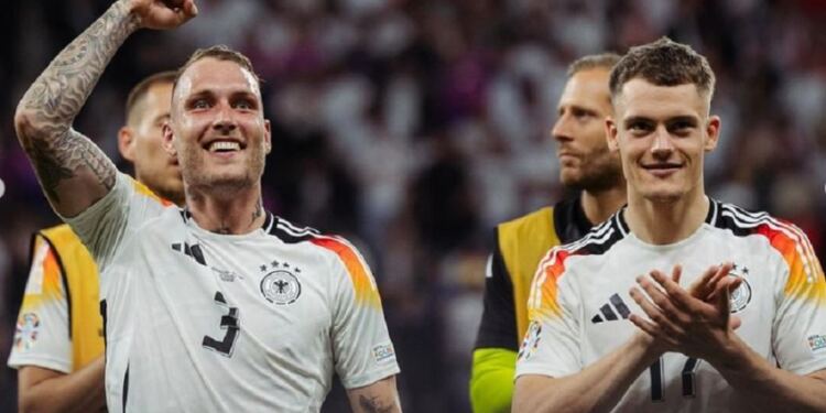 Timnas jerman lolos ke fase 16 besar Euro 2024. (foto/net)