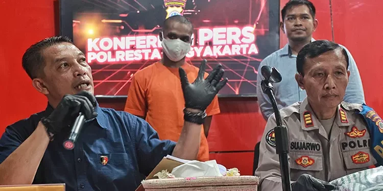Konferensi pers kasus penganiayaan berujung kematian di Yogyakarta. (foto/net)
