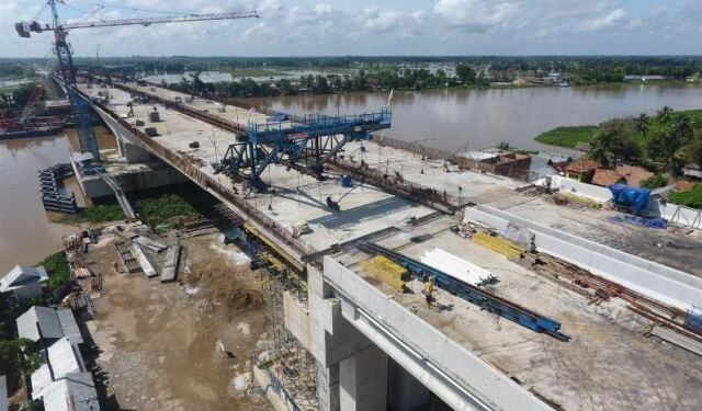 Proses Pembangunan Jembatan Ogan (Foto/Net)