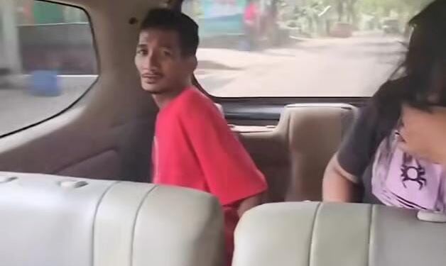 Aksi Kocak Pelaku BAB Saat Digiring (foto/net)