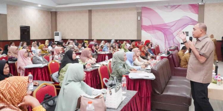 Pj Bupati Langkat H.M. Faisal Hasrimy, AP.,M.,AP, saat memberikan kata sambutan. (Foto/Diskominfo).