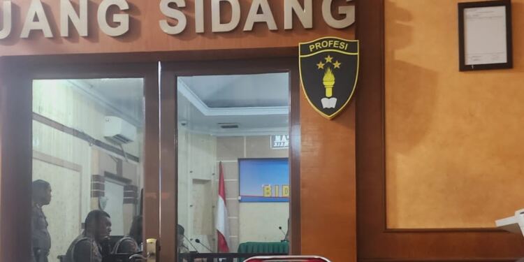Ruangan sidang kode etik Propam Polda Sumatera Utara di Medan.(Foto/Supriadi).