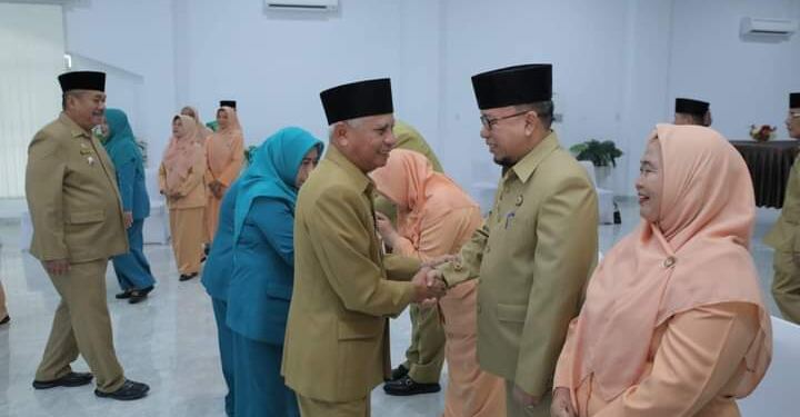 Bupati Asahan Lantik 6 Pejabat Pimpinan Tinggi Pratama. (foto/Sabungan)