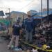 Suasana olah TKP kebakaran rumah wartawan di Kabanjahe, Kabupaten Karo yang menewaskan empat orang sekeluarga. (foto/net)
