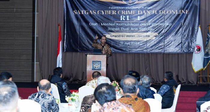 Menteri Budi Arie Saat Pelantikan di Satgas Cyber Crime dan Judol (foto/net)