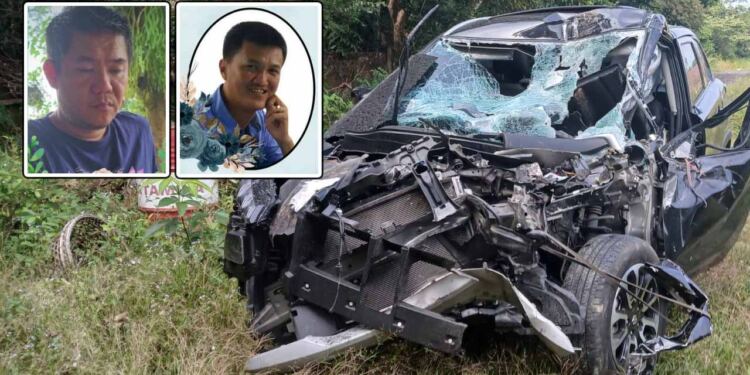 Foto kedua korban dan kondisi mobil yang ditumpangi mereka. (Foto/Doc)