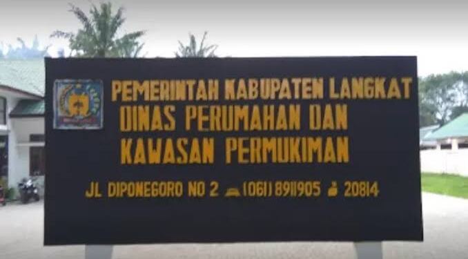 Dinas Perkim Kabupaten Langkat. (Foto/Supriyadi)