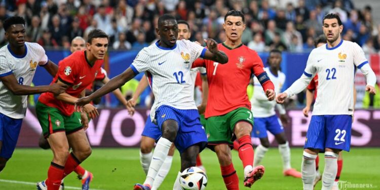 Timnas Portugal harus mengakui keunggulan Timnas Prancis setelah berhasil dikalahkan melalui adu pinalty di ajang Euro 2024. (foto/net)