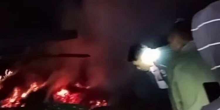 Rumah Orang Tua yang Terbakar di Kawasan Gunungkidul (foto/net)