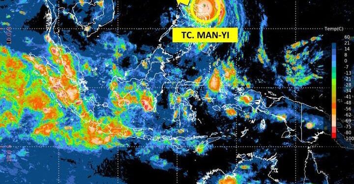 Analisa BMKG Terhadap Siklon Tropis Man-Yi Berada Dekat di RI, Ini Dampaknya (foto/BMKG)