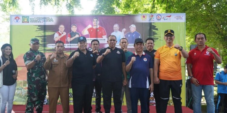 Pj Bupati Langkat, H. M. Faisal Hasrimy, AP., M.AP. foto bersama Forkopimda. (Foto/Diskominfo).