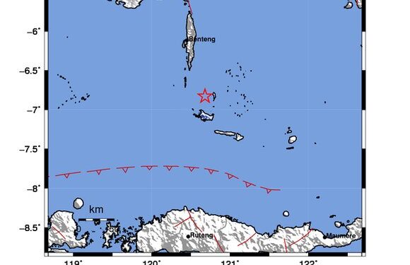 Gempa M4,0 Guncang Selayar Sulsel, Berpusat di Laut (foto/BMKG)