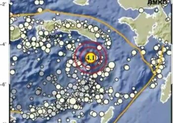 Gempa M4,1 Guncang Seram Bagian Timur Sore Ini (foto/BMKG)