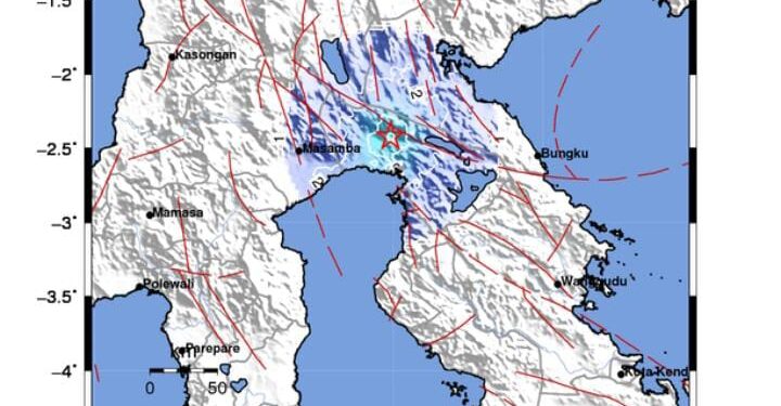 Gempa M4,3 Guncang Luwu Timur Pagi Ini, Dirasakan Kuat Sejumlah Daerah (foto/BMKG)