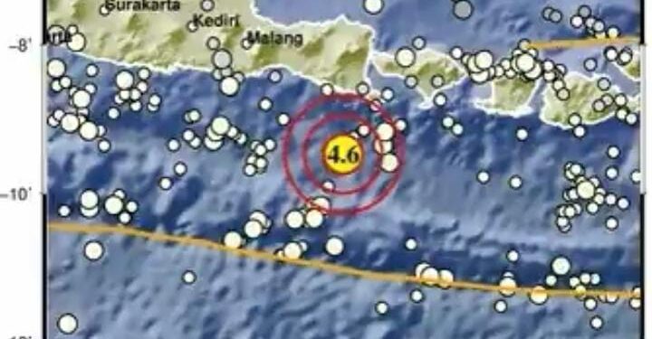 Gempa M4,6 Guncang Jembrana Bali (foto/BMKG)