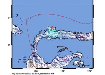 Gempa M5,1 Guncang Buol Sulteng Pagi Ini, Dirasakan Kuat Sejumlah Daerah (foto/BMKG)