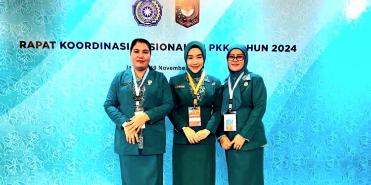 Hadiri Pelantikan Pengurus Pusat TP. PKK dan Rakornas X, Ny. Uke Retno: Langkat Siap Jalankan Program Pusat (foto/Diskominfo Langkat)