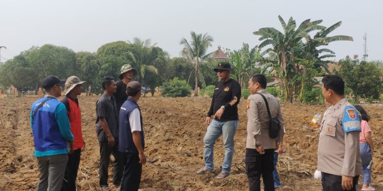 Kapolsek Belitang III Kunjungi Desa Karya Makmur Cek Lokasi Ketahanan Pangan (foto/Yesi)