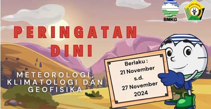 Peringatan Dini Informasi MKG Sultra, Berlaku Tanggal 21-27 November 2024 (foto/Humas Pemprov Sulta)