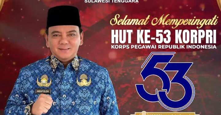 Peringati Hari Korpri Ke-53, Pj Gubernur Sultra : Mari Ciptakan Pelayanan Publik yang Semakin Baik (foto/Humas Pemprov Sultra)